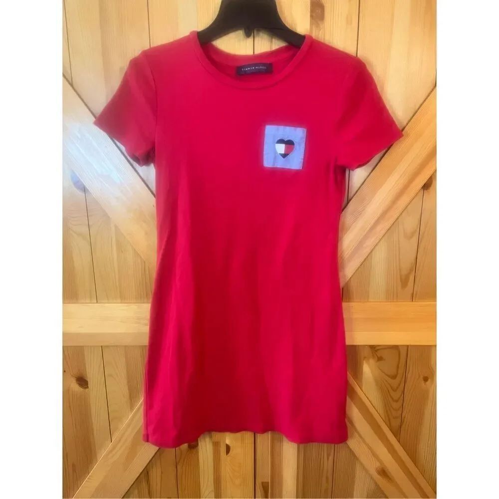 Tommy Hilfiger shortโsleeve dress size small no tag measurements pit to pit 17โ